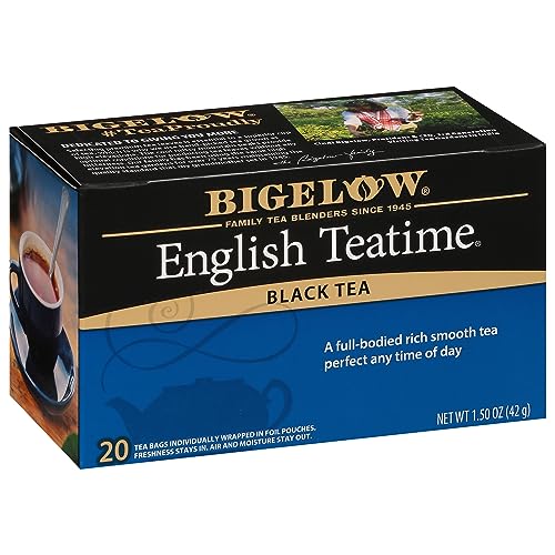 Bigelow Tea English Teatime Black Tea, Caffeinated Tea, 20 Count Box (Pack of 6), 120 Total Tea Bags