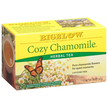 Bigelow Tea Cozy Chamomile Herbal Tea, Caffeine Free Tea with Chamomile Flowers, 20 Count Box (Pack of 6), 120 Total Tea Bags